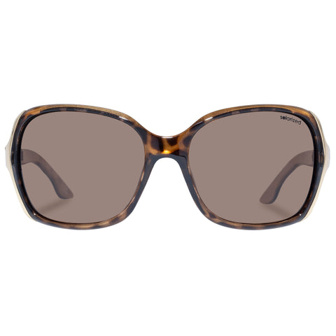 Solarized Luxury Wrap Leopard Tort Gold Female Wrap Sunglasses | Eyewear Index