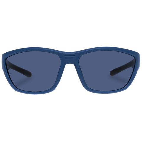 Solarized Kids Wrap Sport Navy Rubber Male Wrap Sunglasses | Eyewear Index