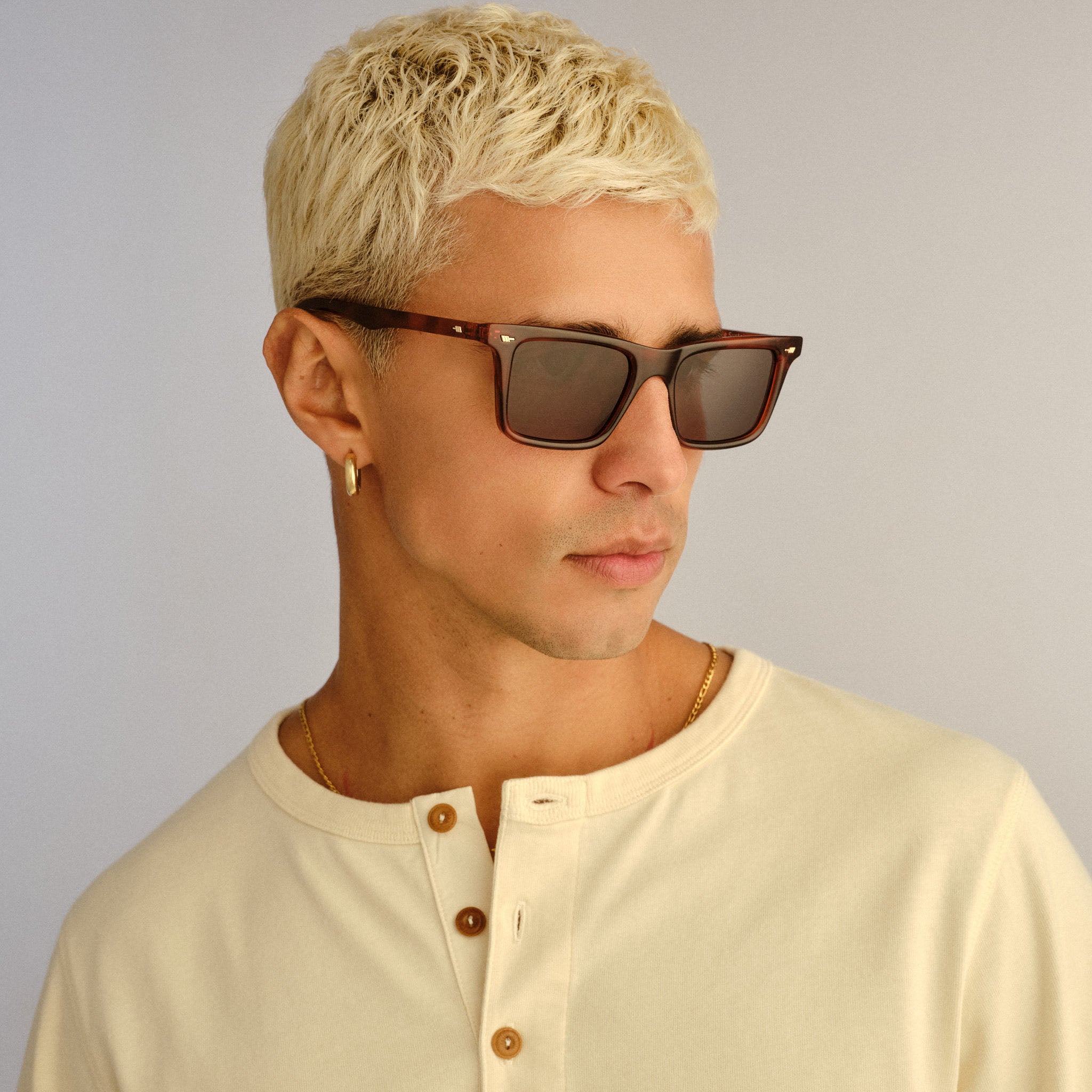 Le Specs Broski Toffee Tort Male D-Frame Sunglasses | Eyewear Index