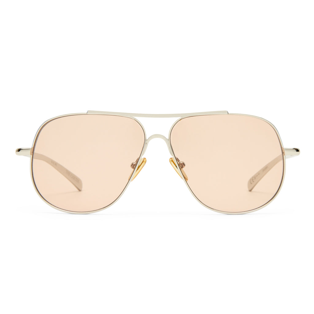Luv Lou The Carter Silver Female Aviator Sunglasses | Eyewear Index