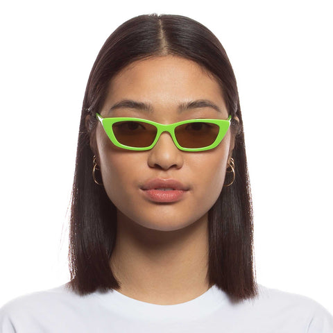 Aire Titania Lime Green Female Cat-Eye Sunglasses | Eyewear Index