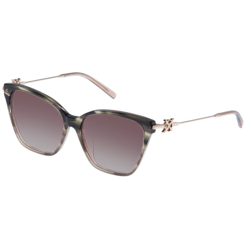 Oroton Vaeda Khaki Grad Haze Female Cat-Eye Sunglasses | Eyewear Index