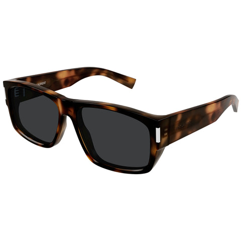 Saint Laurent Sl689 Havana Male Rectangle Sunglasses | Eyewear Index