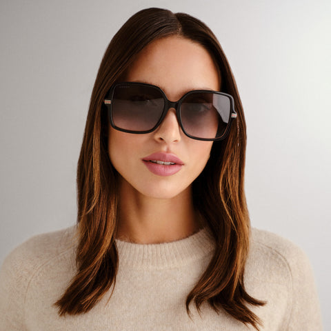 Gucci Gg1448sa Black Female Rectangle Sunglasses | Eyewear Index