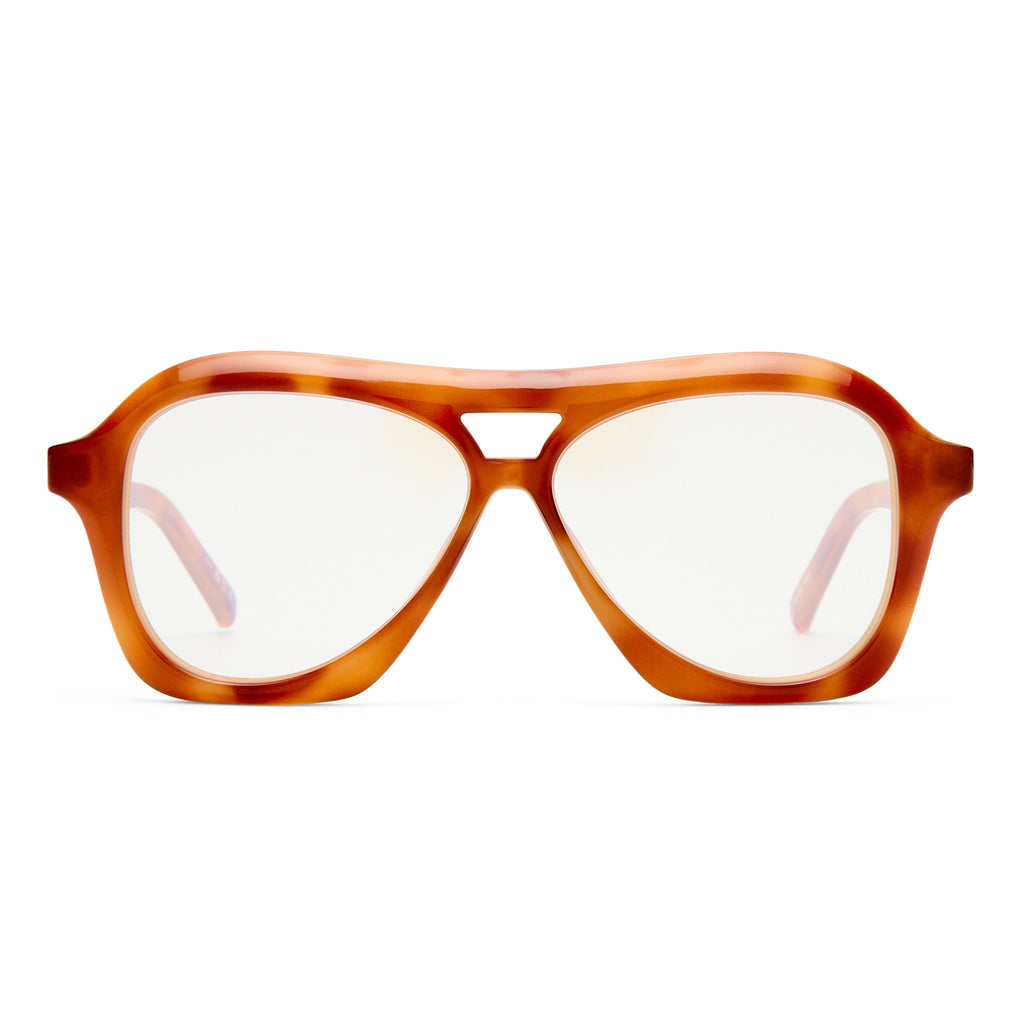 Le Specs Drizzle Vintage Tort Uni-Sex Aviator Blue Light | Eyewear Index