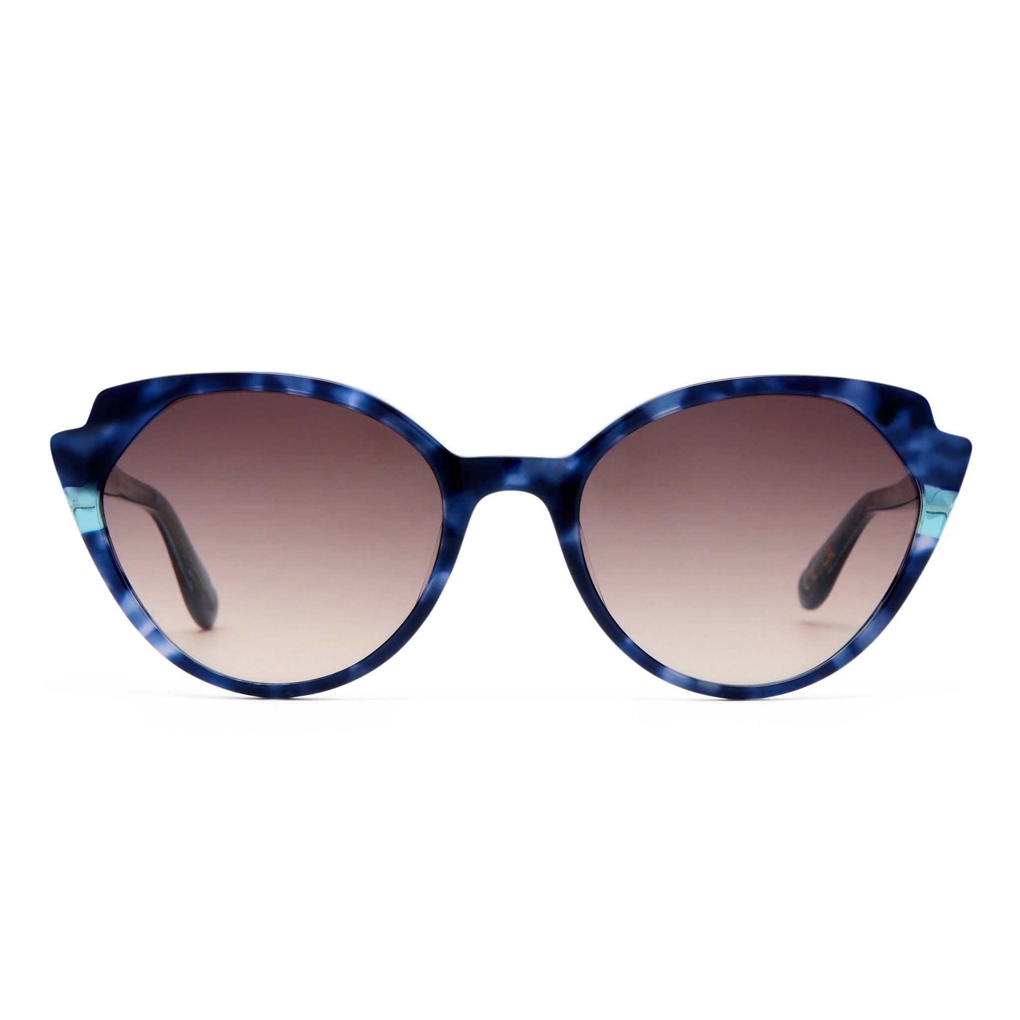 Camilla Act One Blue Tort Female Cat-Eye Sunglasses | Eyewear Index