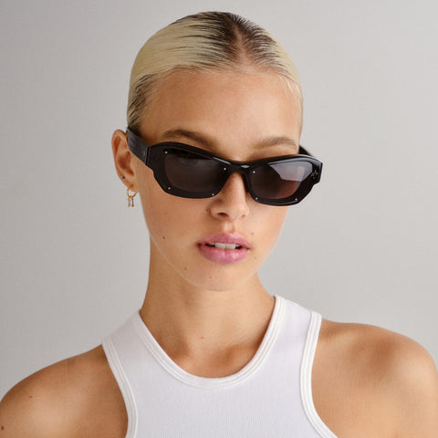 Ksubi Cypher Black Black Uni-Sex Wrap Sunglasses | Eyewear Index