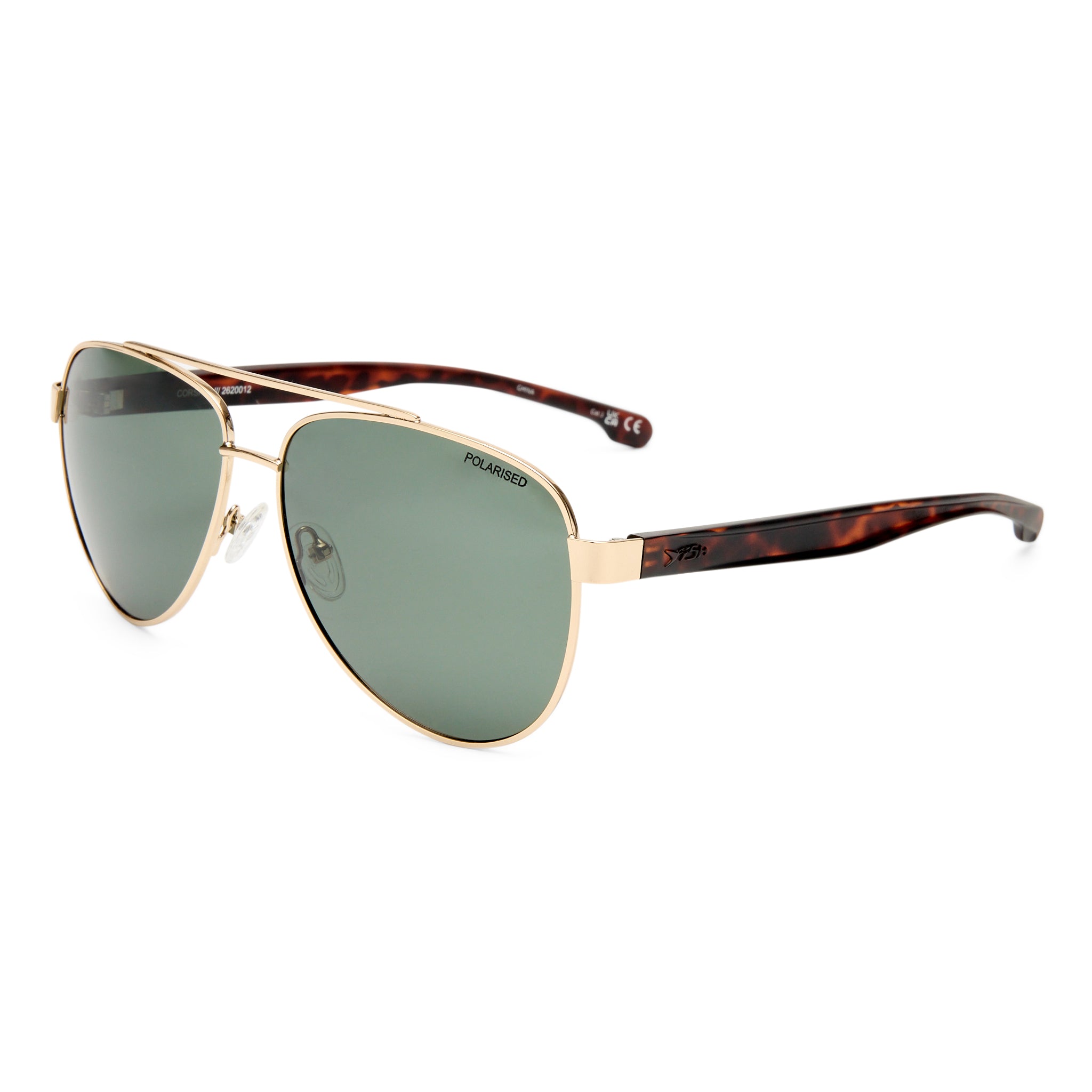 Fish Corsair Gold Matte Tort Male Aviator Sunglasses | Eyewear Index