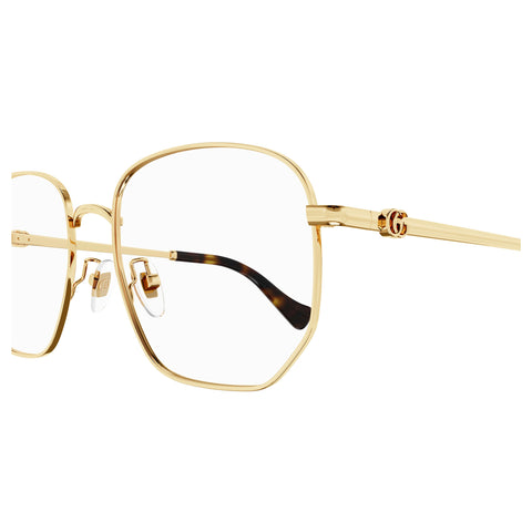 Gucci Gg1420ok Gold Female Rectangle Optical Frames | Eyewear Index