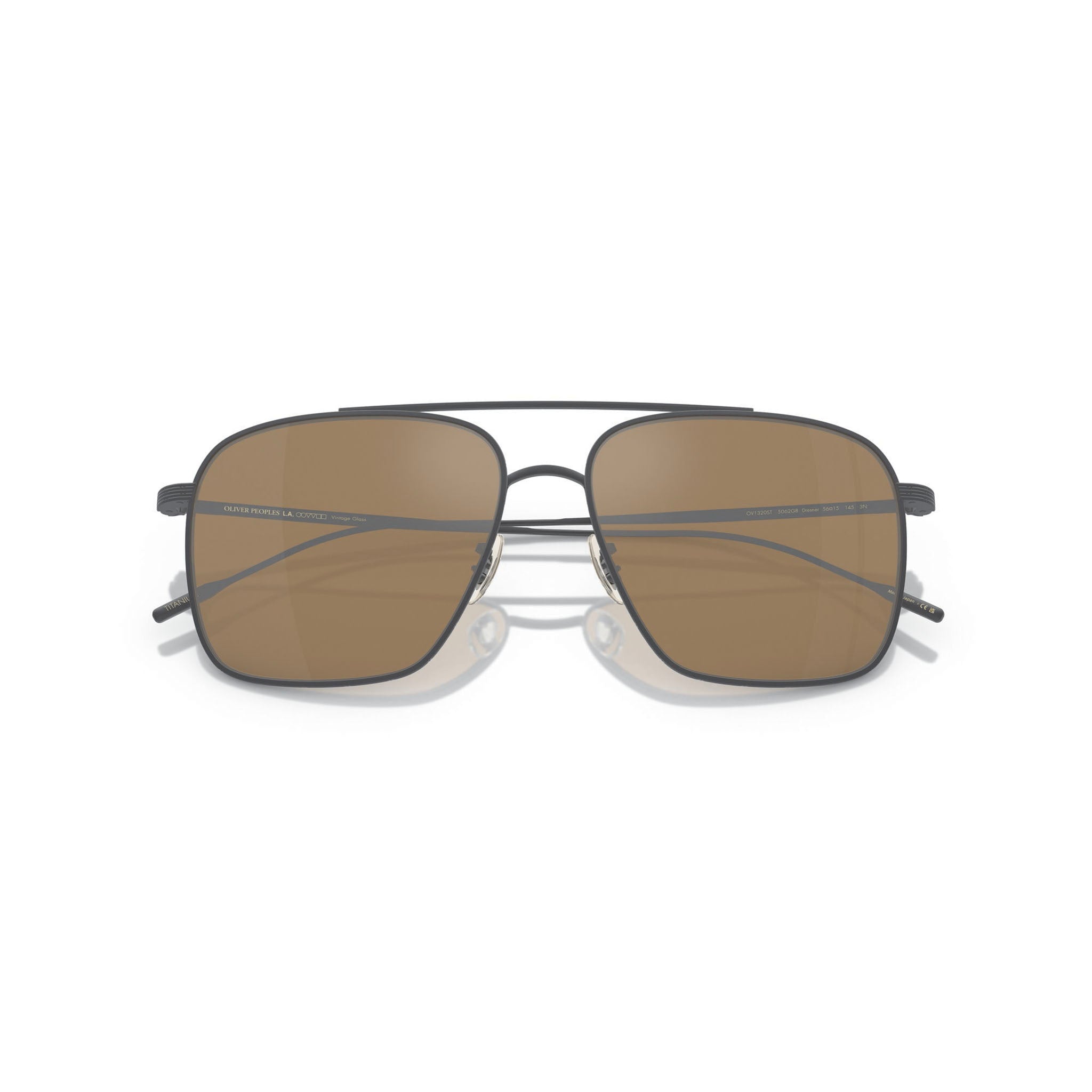 Oliver Peoples 1320st 5062g8 Dresner Matte Black Uni-Sex Aviator Sunglasses | Eyewear Index