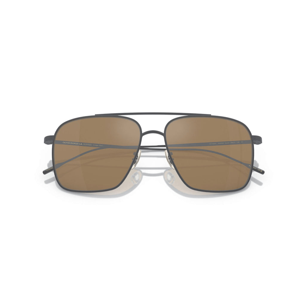 Oliver Peoples 1320st 5062g8 Dresner Matte Black Uni-Sex Aviator Sunglasses | Eyewear Index