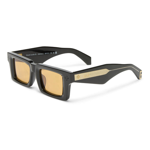 Ksubi Smiths Ii Black Gold Uni-Sex Rectangle Sunglasses | Eyewear Index