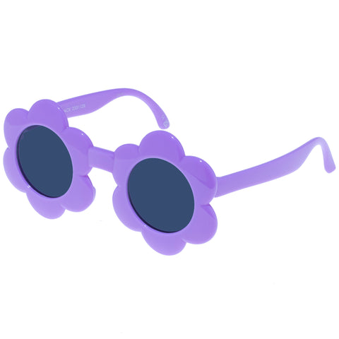 Solarized Kids Flower Pack Digital Lavender Female Round Sunglasses | Eyewear Index