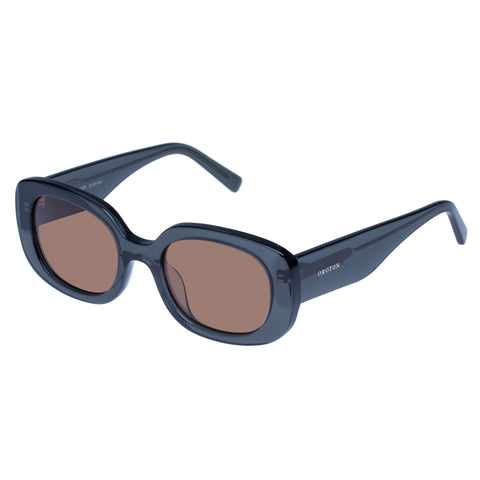 Oroton Haylen Denim Female Oval Sunglasses | Eyewear Index