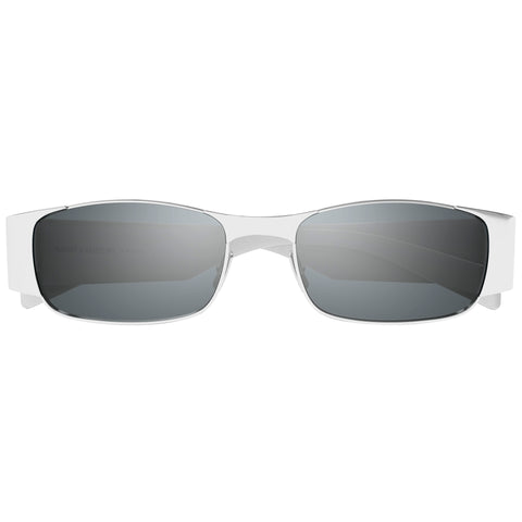 Saint Laurent Sl738 Silver Uni-Sex Rectangle Sunglasses | Eyewear Index