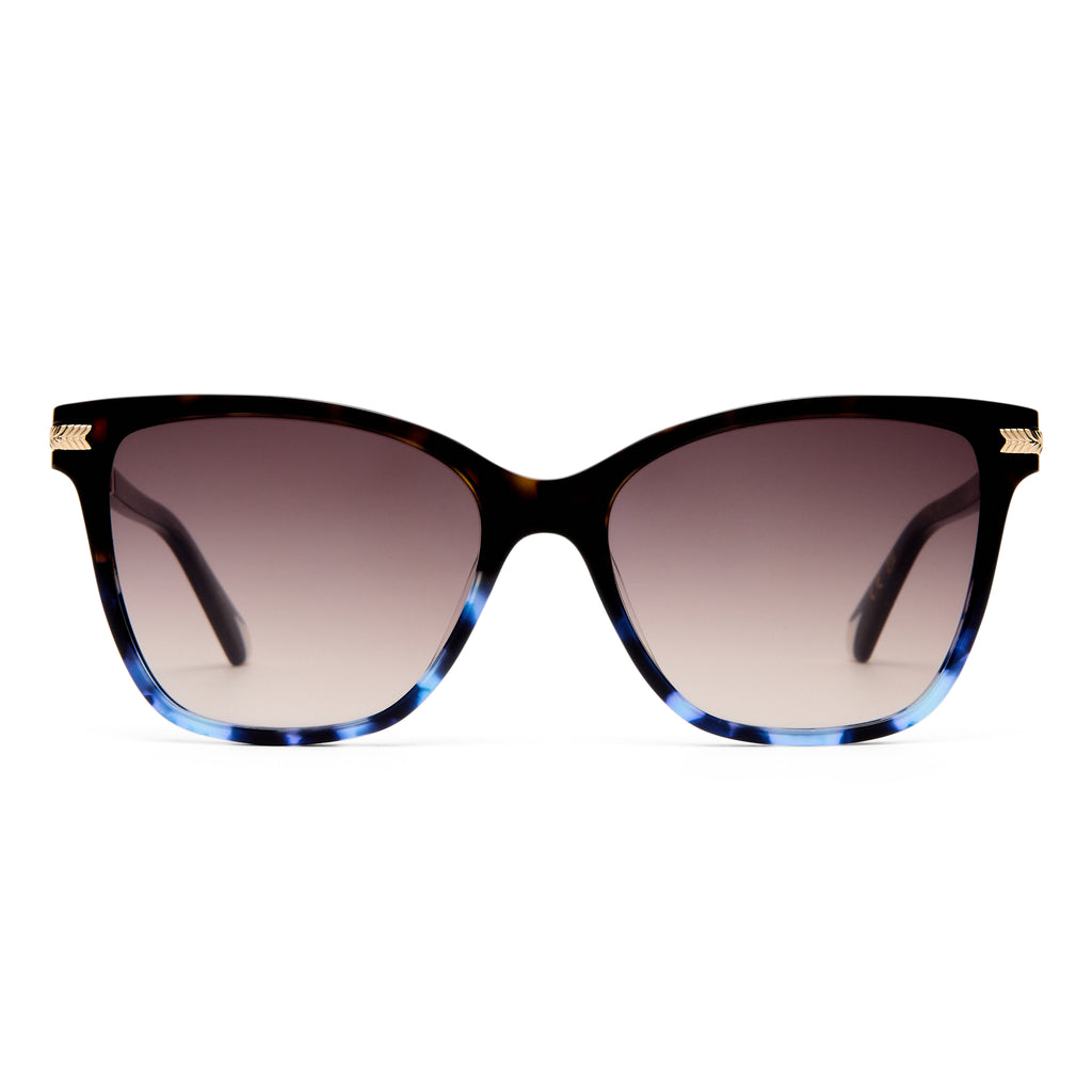 Camilla Intermission Dark Tort Blue Tort Female Cat-Eye Sunglasses | Eyewear Index