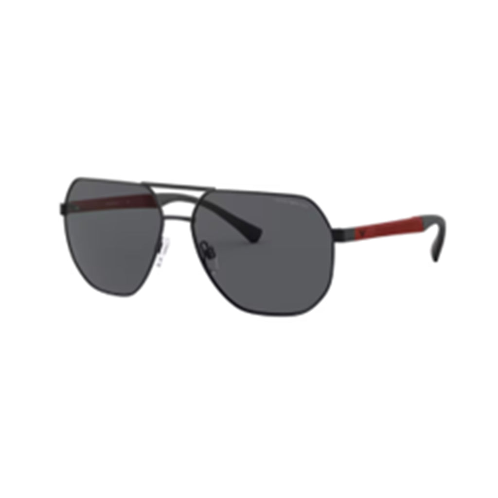Emporio Armani 2099d 333087 Matte Black Male Aviator Sunglasses | Eyewear Index