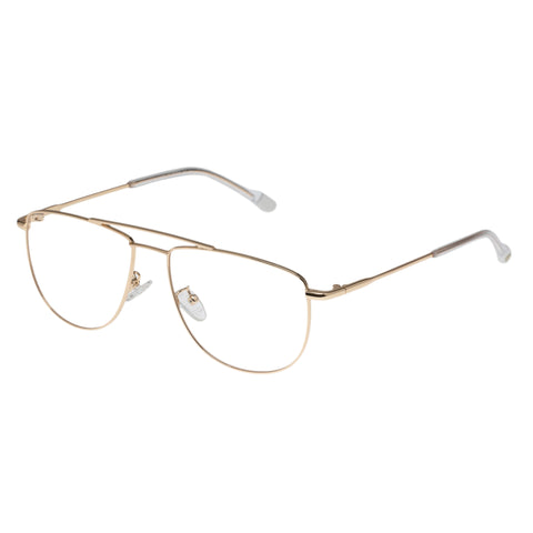 Le Specs Rampant Bright Gold Uni-Sex Aviator Optical Frames | Eyewear Index