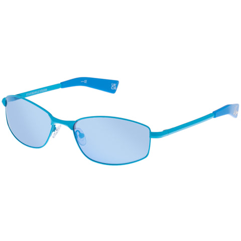 Le Specs Star Beam Matte Cyan Uni-Sex Wrap Sunglasses | Eyewear Index