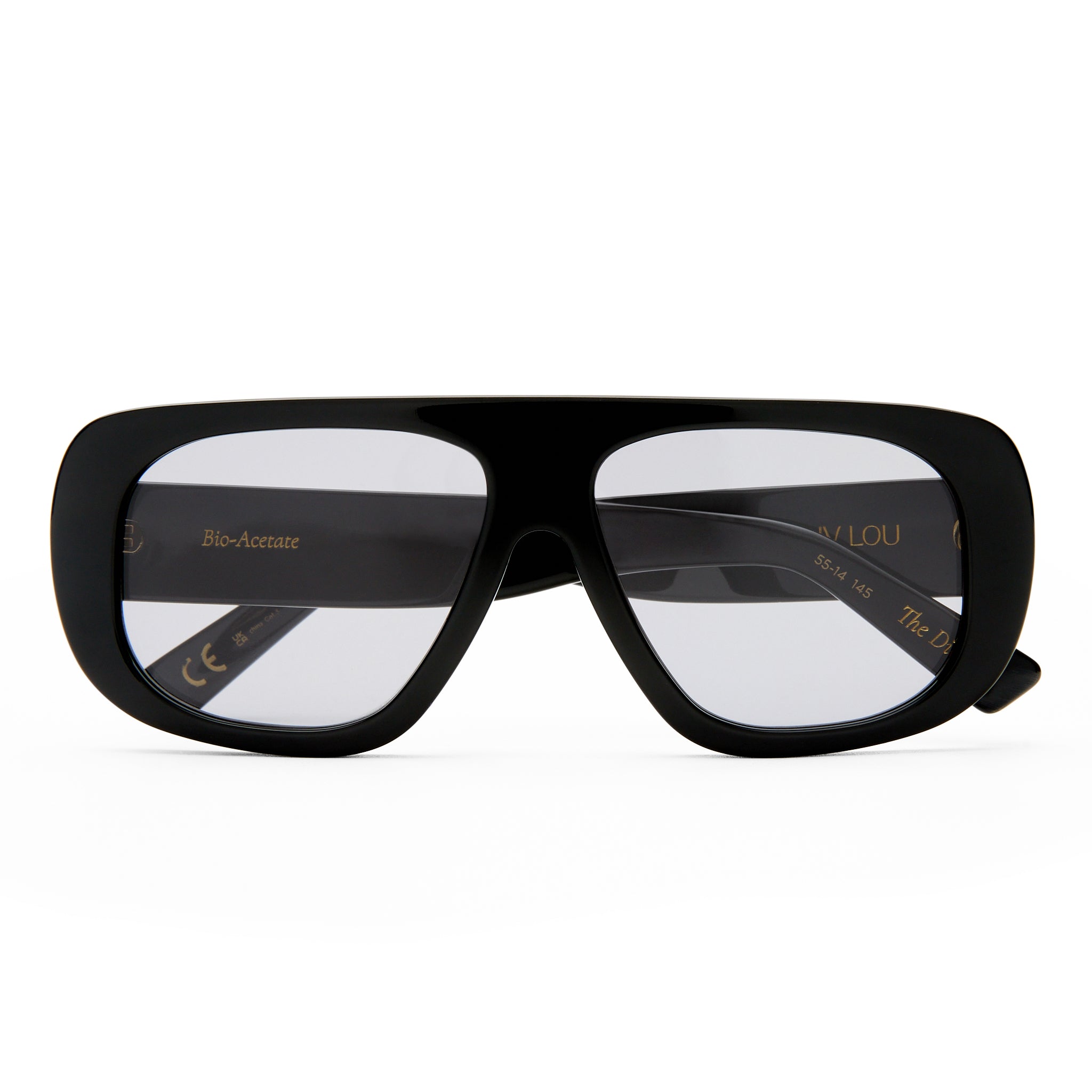 Luv Lou The Dionne Black Female Aviator Sunglasses | Eyewear Index