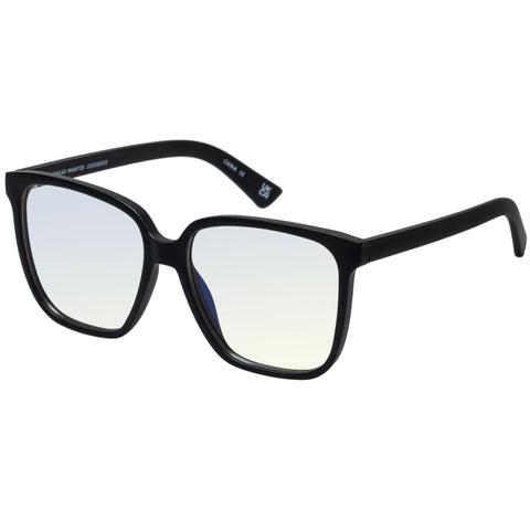 The Book Club Ricehead Inhibited Black Uni-Sex Square Readers | Eyewear Index