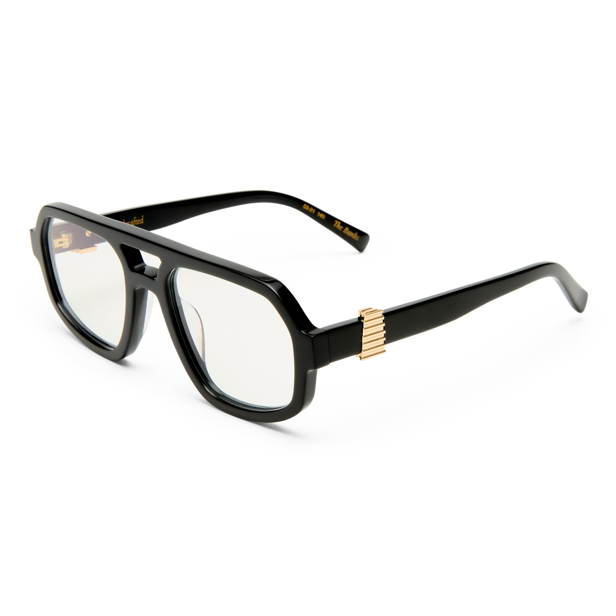 Luv Lou The Banks Luxe Black Female Aviator Blue Light | Eyewear Index