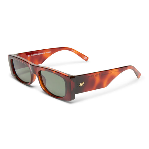 Le Specs Recovery Toffee Tort Female Rectangle Sunglasses | Eyewear Index