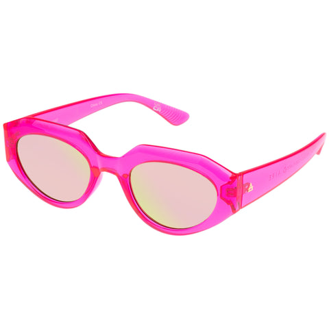 Aire Aphelion Neon Pink Female Oval Sunglasses | Eyewear Index