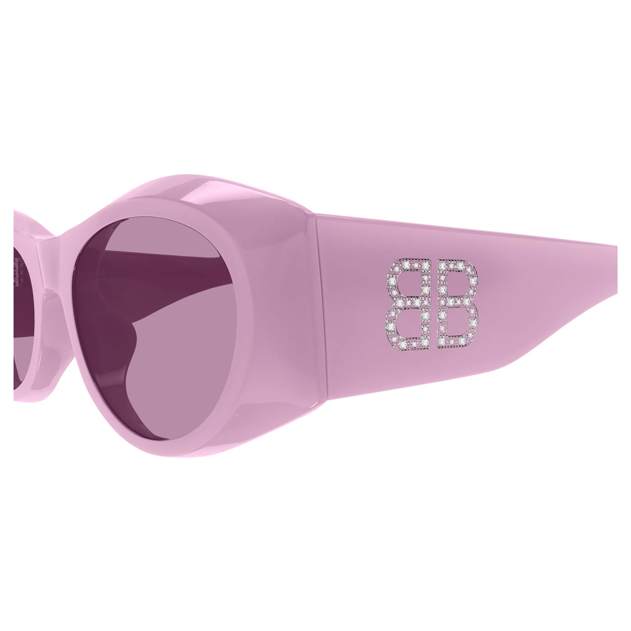 Balenciaga Bb0396sk Violet Female Oval Sunglasses | Eyewear Index