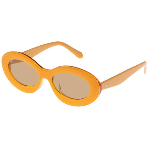 Karen Walker Rapture Marigold Multi Uni-Sex Oval Sunglasses | Eyewear Index