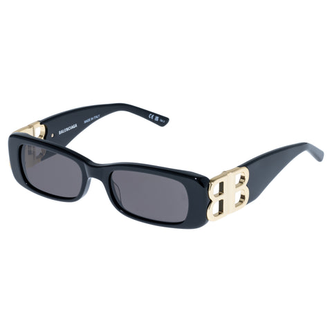 Balenciaga Bb0096s Black Female Rectangle Sunglasses | Eyewear Index