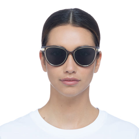 Solarized Resort Cat-Eye Mink Gold Female Cat-Eye Sunglasses | Eyewear Index