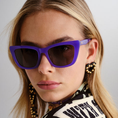 Camilla Would You Dare Violet Female Cat-Eye Sunglasses | Eyewear Index