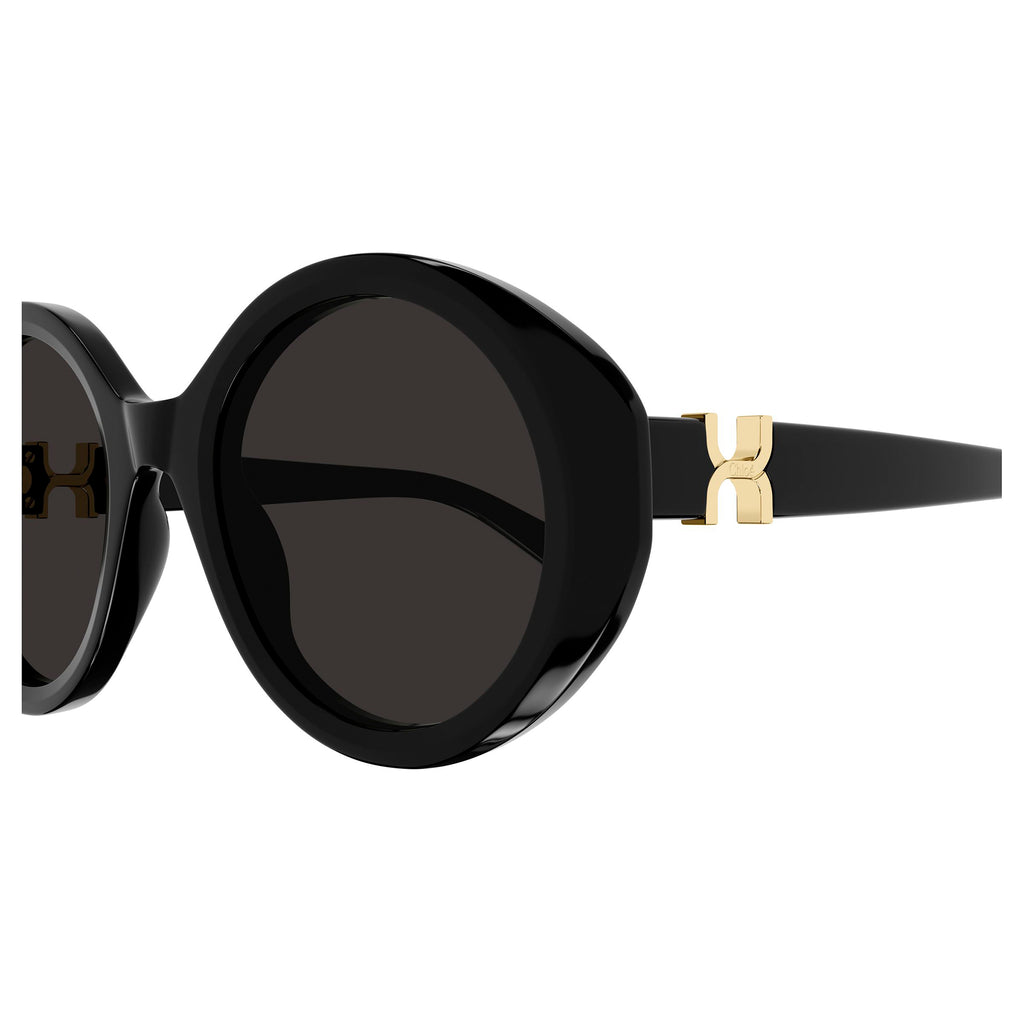 Chloe Ch0332s Black Female Round Sunglasses | Eyewear Index