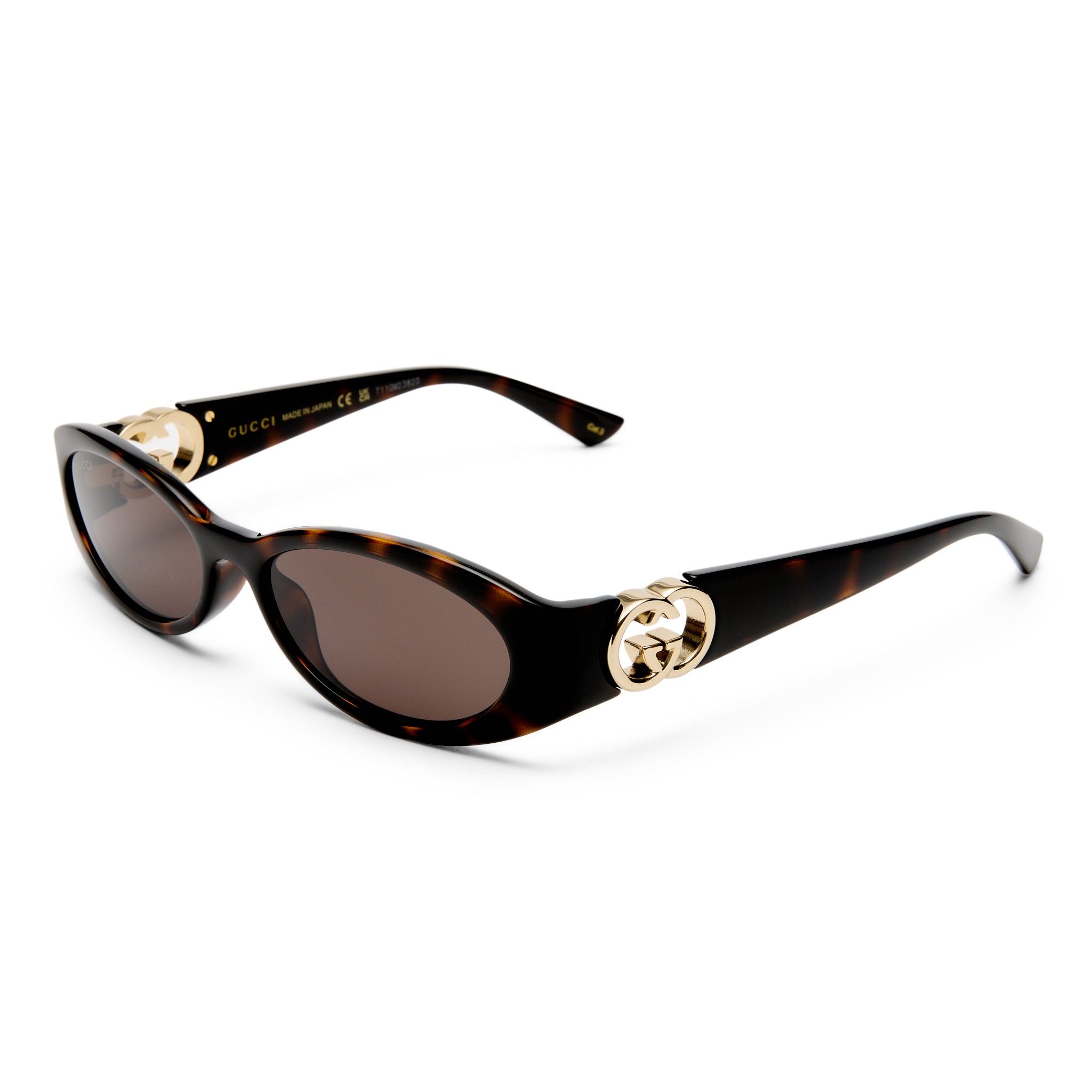 Gucci Gg1660s Havana Female Oval Sunglasses | Eyewear Index