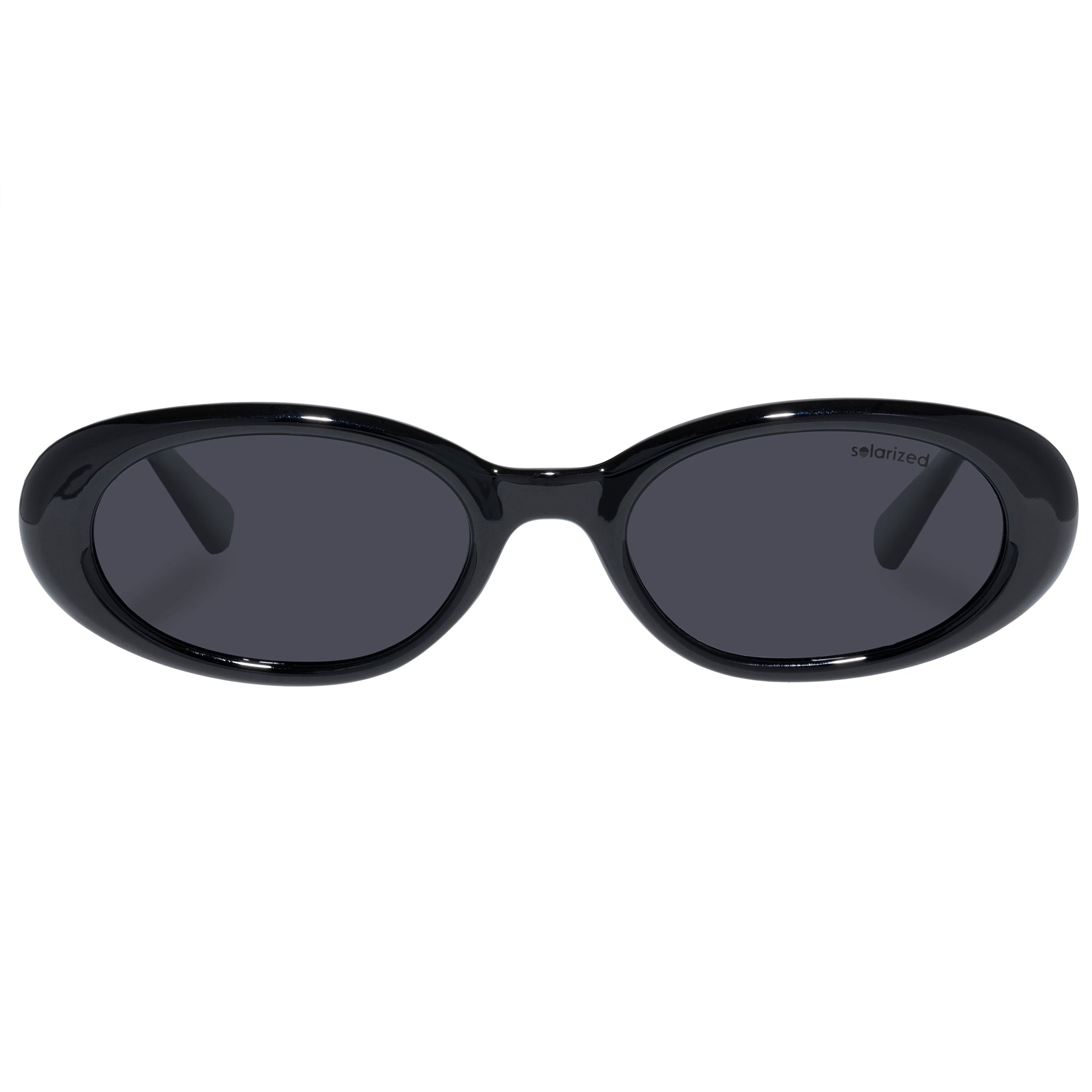 Solarized Optic Solarized Slimfit Oval Black Female Oval Sunglasses | Eyewear Index