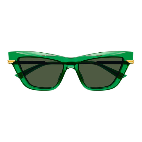 Bottega Veneta Bv1241s Green Female Cat-Eye Sunglasses | Eyewear Index