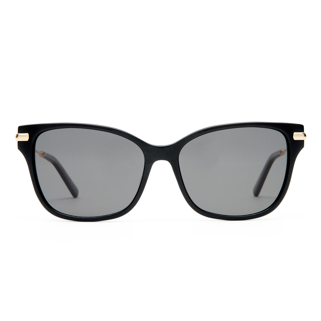 Oroton Mariselle Black Female Cat-Eye Sunglasses | Eyewear Index