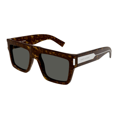 Saint Laurent Sl628 Havana Male Rectangle Sunglasses | Eyewear Index