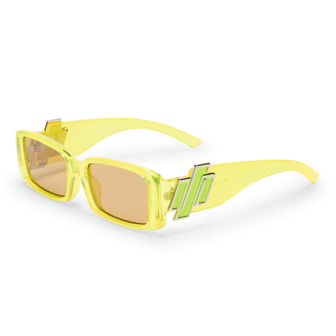 Le Specs Cruel Intentions Hyper Yellow 2452336 Uni-Sex Rectangle Sunglasses | Eyewear Index