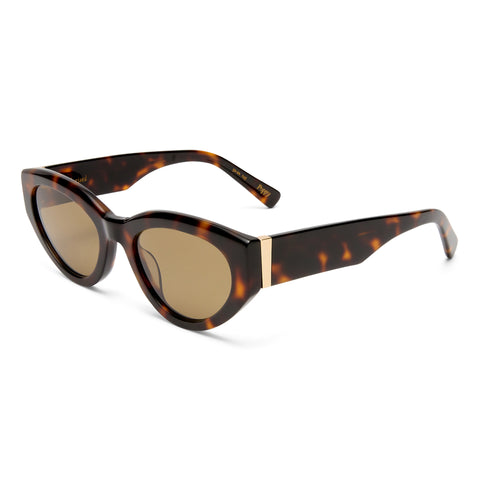 Luv Lou The Poppy Tort Female Cat-Eye Sunglasses | Eyewear Index