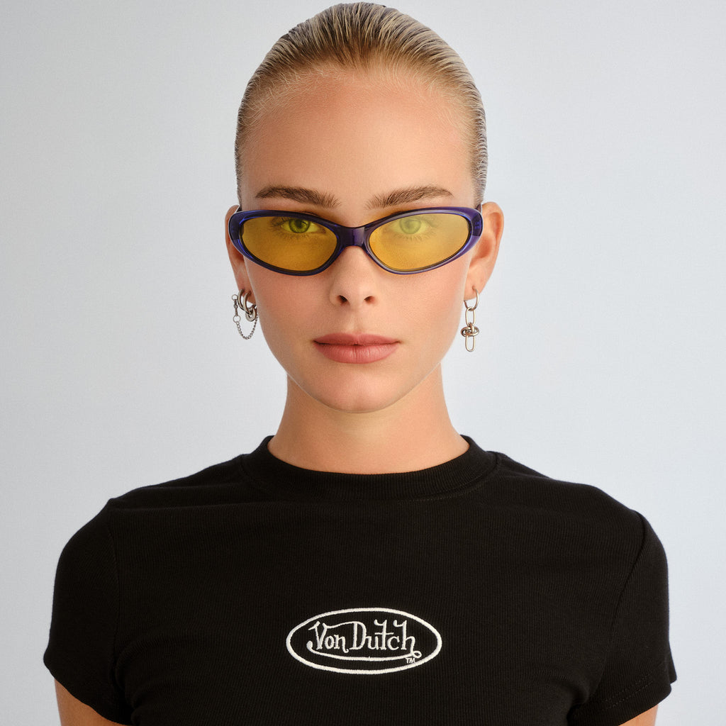 Aire Poison Cobalt Blue Uni-Sex Oval Sunglasses | Eyewear Index