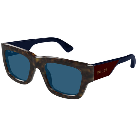 Gucci Gg1668s Havana Male Rectangle Sunglasses | Eyewear Index