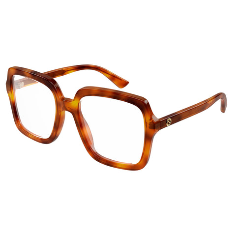 Gucci Gg1318o Havana Female Square Optical Frames | Eyewear Index