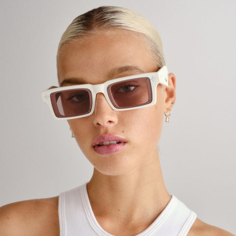 Ksubi Smiths X Patty Mills White White Uni-Sex Rectangle Sunglasses | Eyewear Index