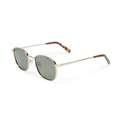 Le Specs Neptune Deux Gold Uni-Sex Square Sunglasses | Eyewear Index