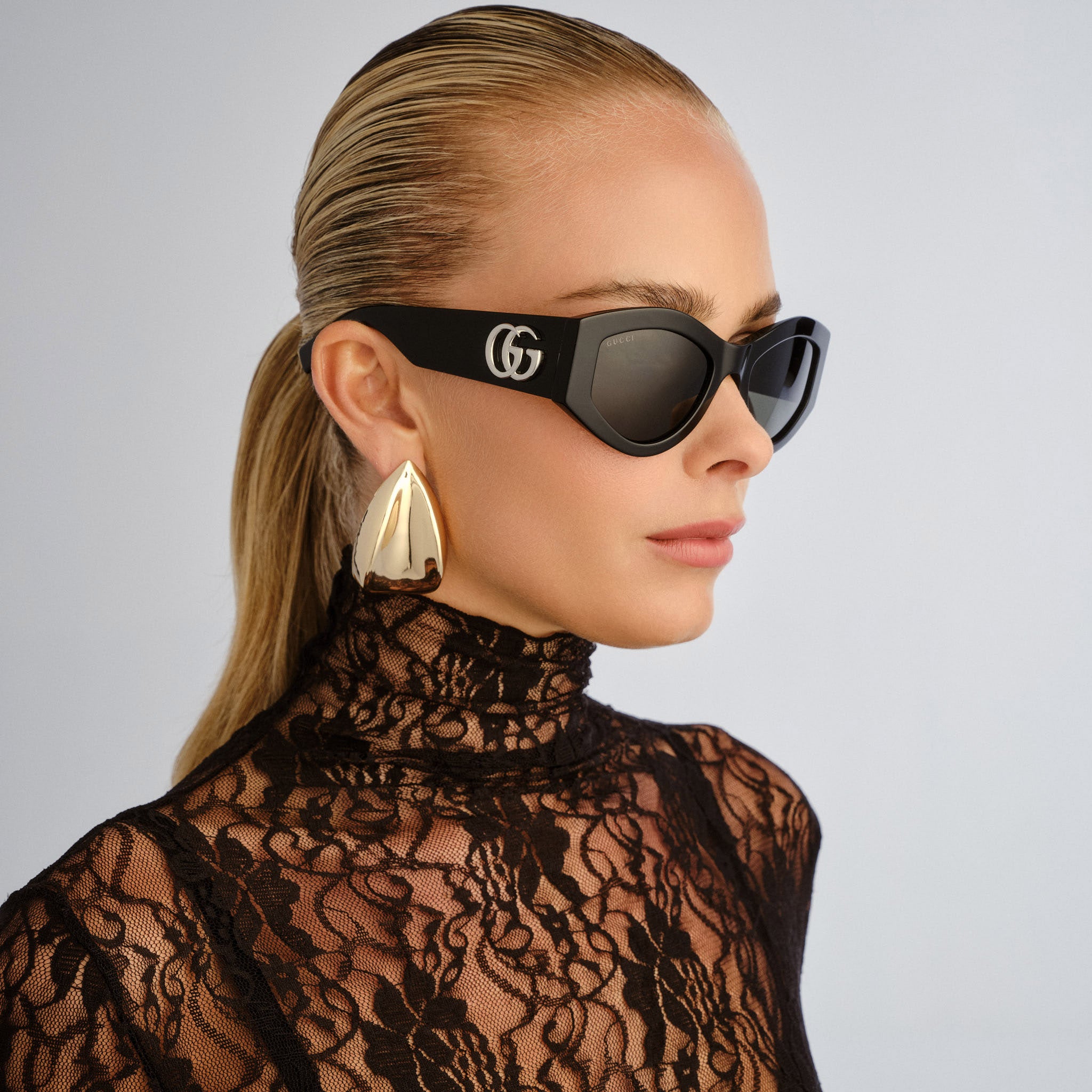 Gucci Gg1951s Black Female Cat-Eye Sunglasses | Eyewear Index