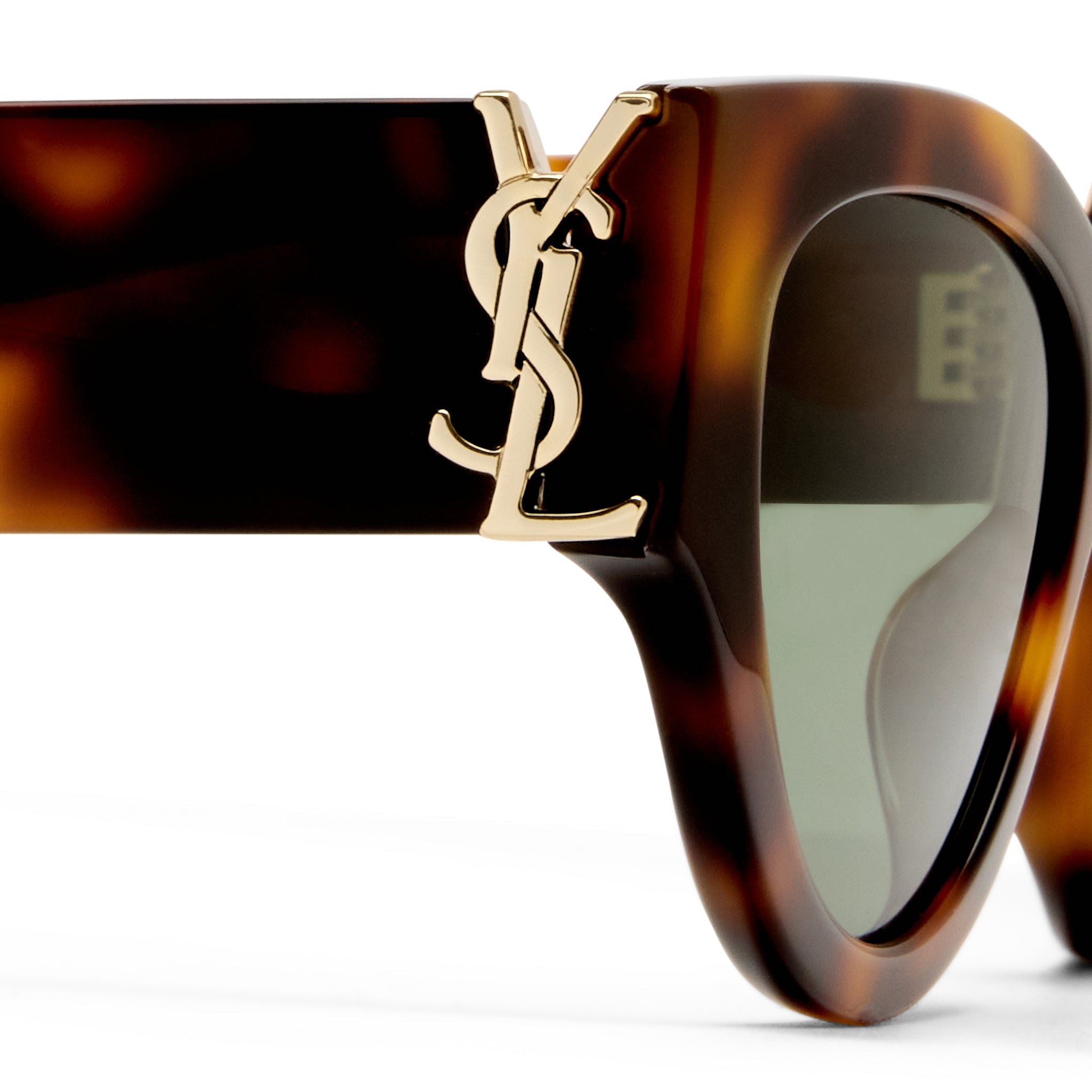 Saint Laurent Slm94 Havana Female Cat-Eye Sunglasses | Eyewear Index