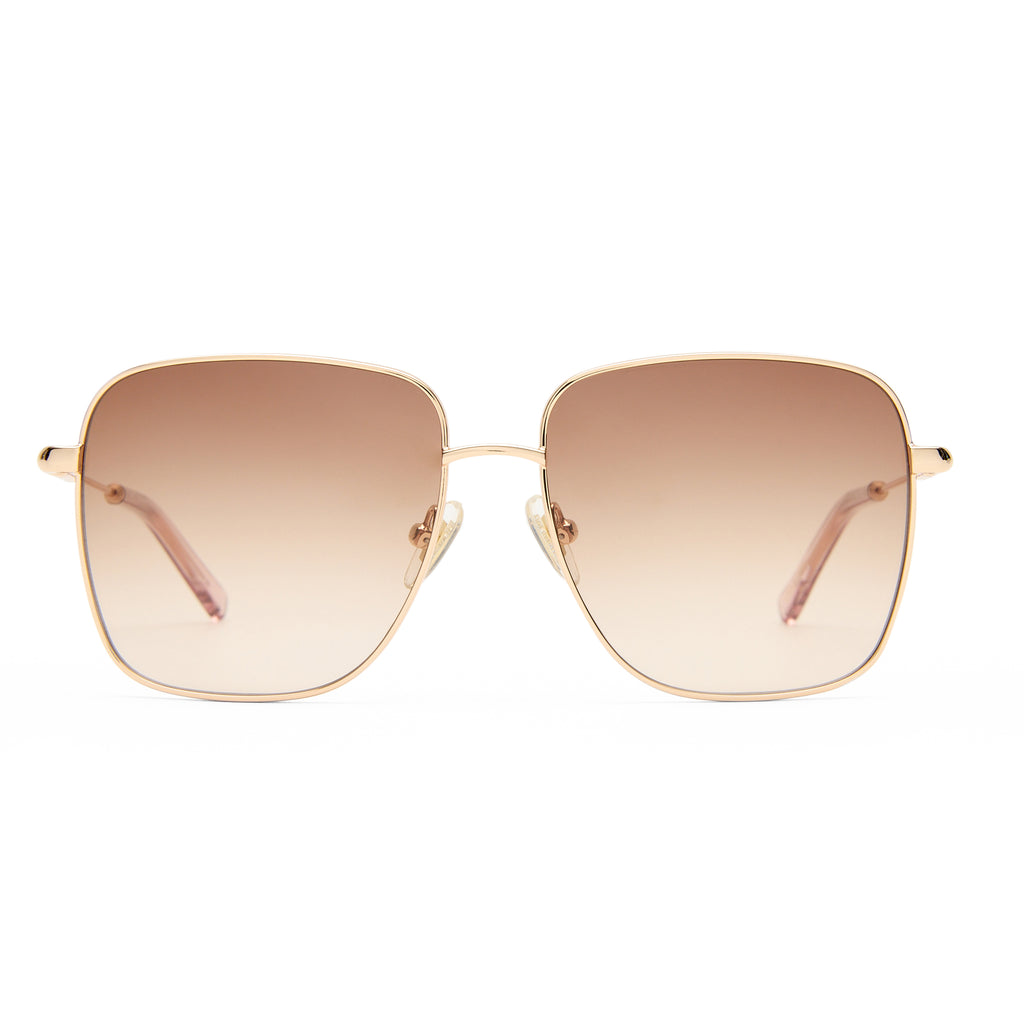Oroton Asta Gold Blush Female Square Sunglasses | Eyewear Index