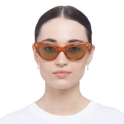 Aire Linea Vintage Tort Female Cat-Eye Sunglasses | Eyewear Index